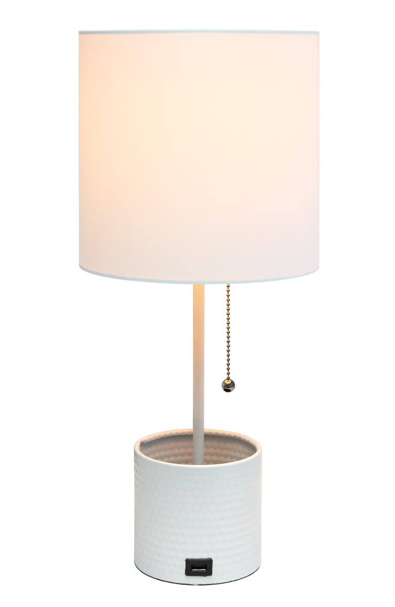 LALIA HOME Simple Designs Hammered Metal Lamp, Alternate, color,