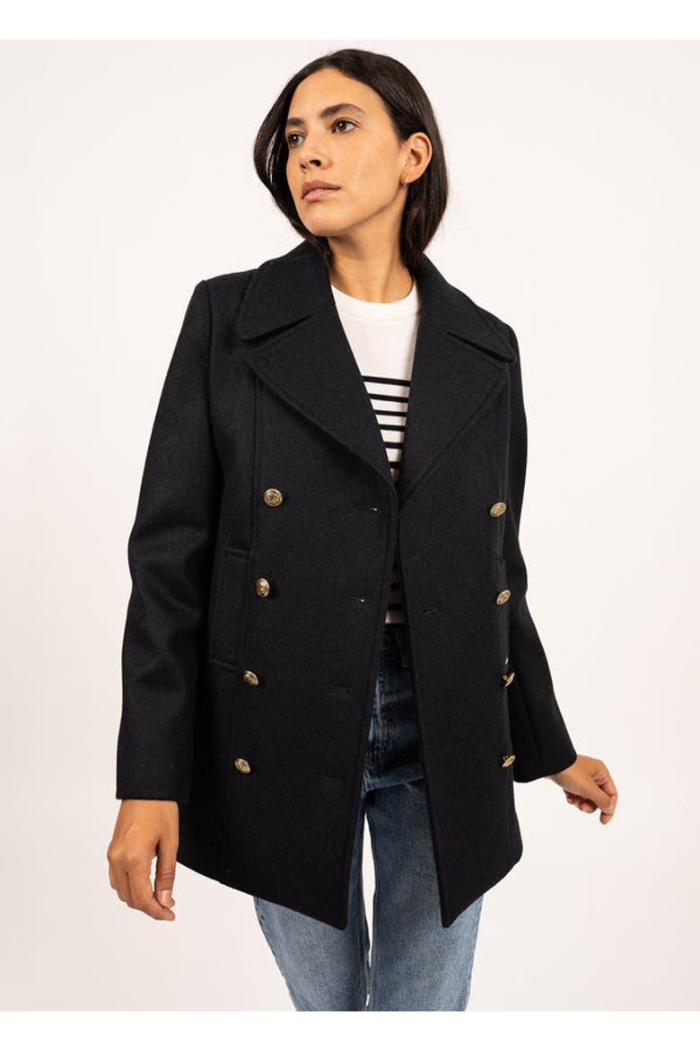 VOILURE II - Authentic French Peacoat, Main, color, Navy