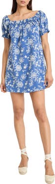 The Good Journey Embroidered Eyelet Shift Minidress