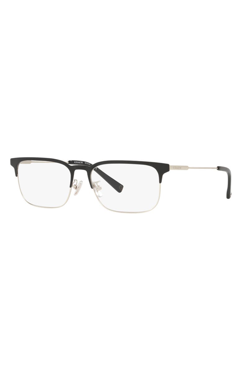 COACH 56mm Rectangular Optical Glasses, Alternate, color,