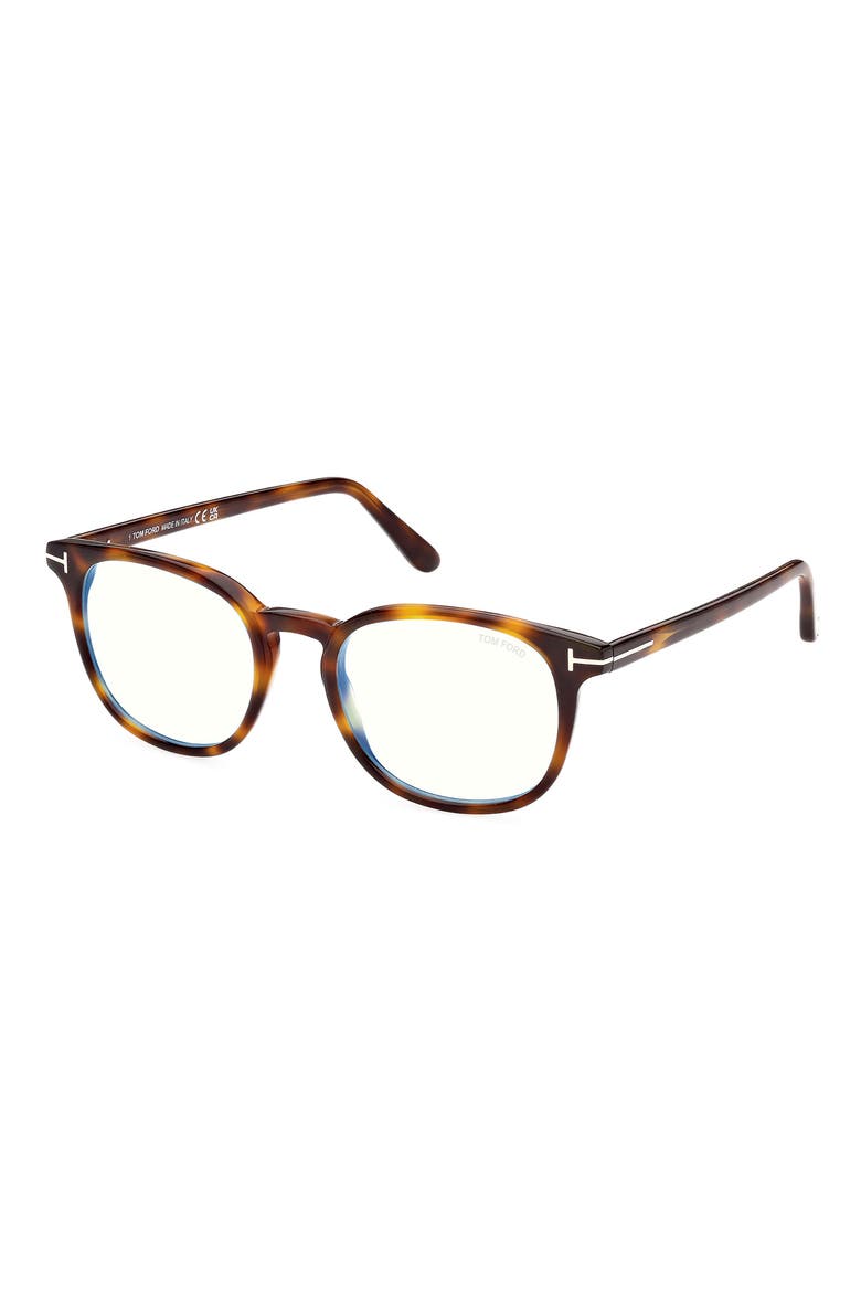 52mm Round Blue Light Blocking Reading Glasses, Alternate, color, SHINY GUNMETAL/ SMOKE POL