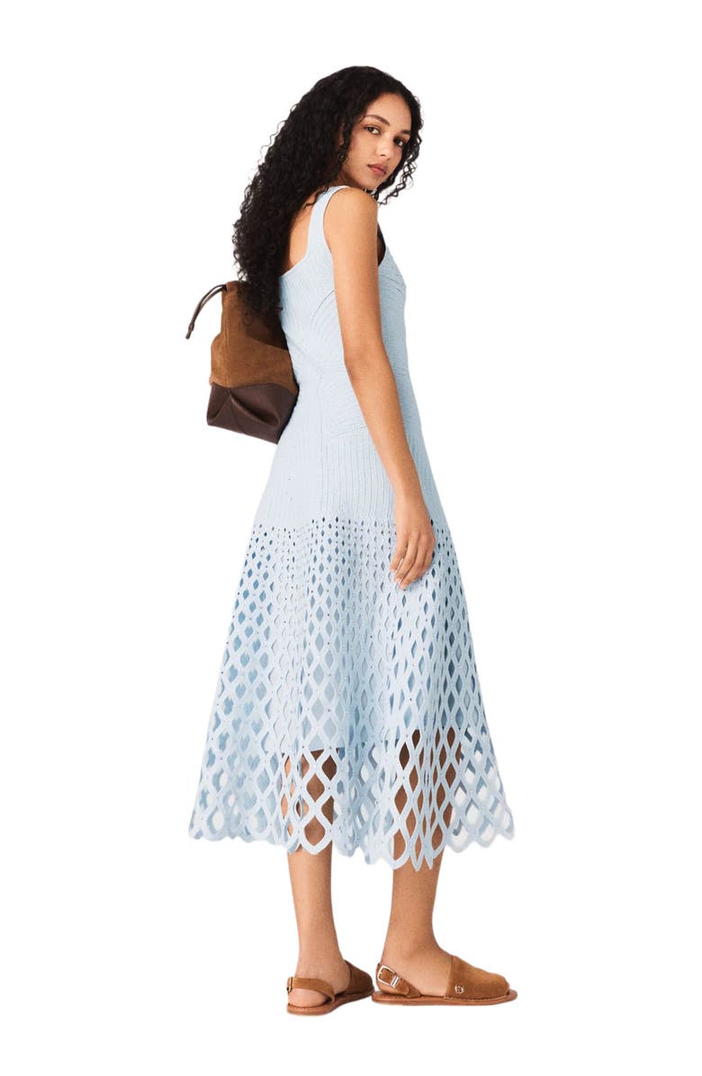 maje Crochet dress with removable lining, Alternate, color, Blue Sky