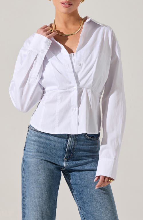 Astr The Label Layered Button-up Shirt In White