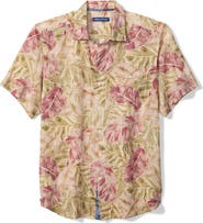 Tommy Bahama Sand Linen Villa Nueva Vines Short Sleeve Linen Blend Button-Up Shirt