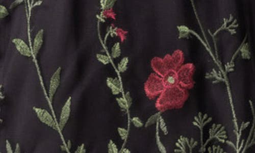 Kiyonna Isabella Embroidered Long Sleeve Gown In Multi