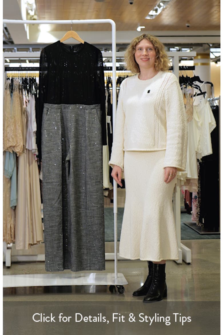 Dante Sequin Long Sleeve Wide Leg Jumpsuit video