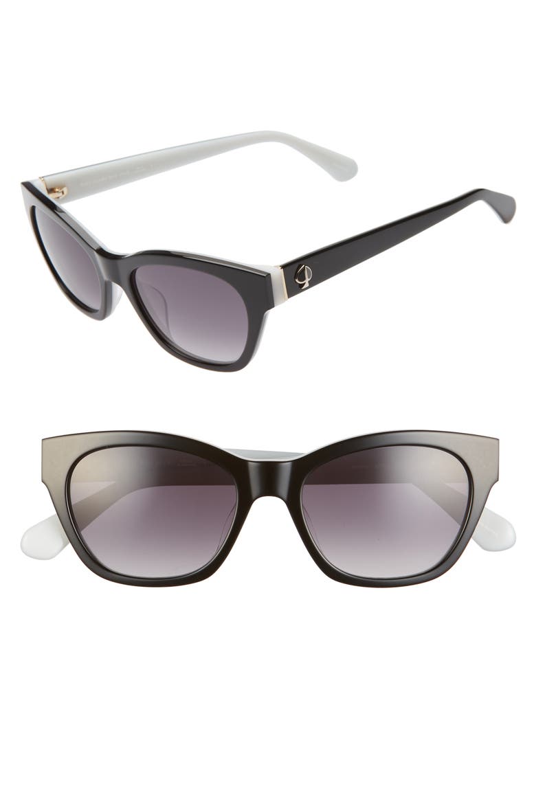 jerris 50mm cat eye sunglasses, Main, color, BLACK