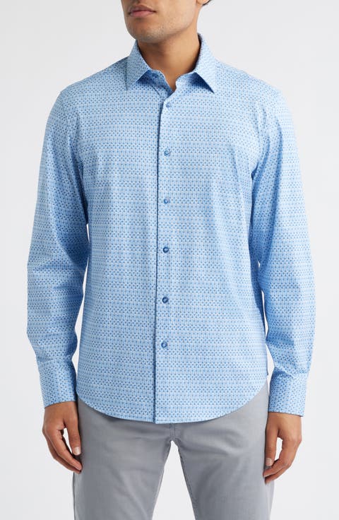 Jimmy OoohCotton® Geo Print Button-Up Shirt