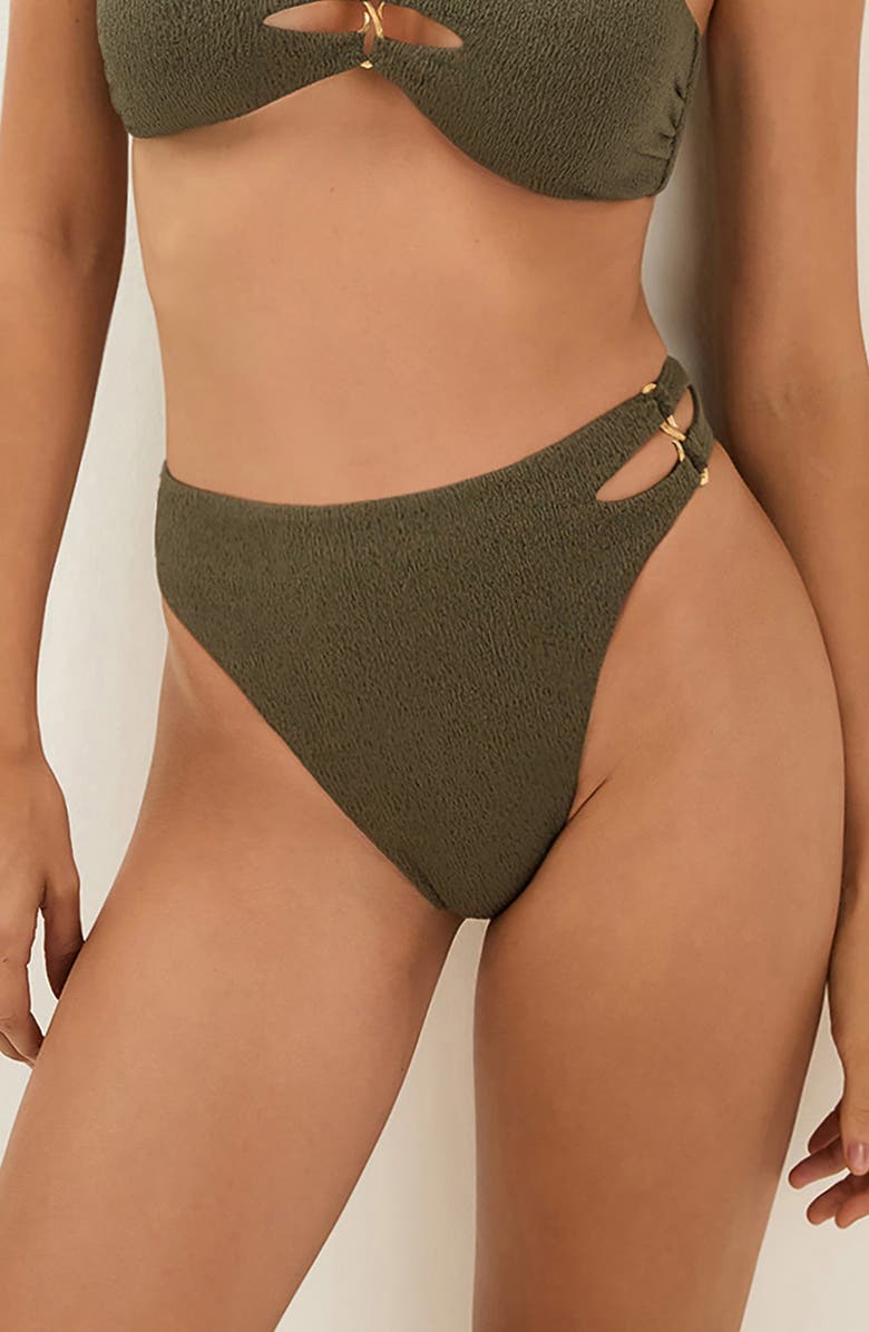 ViX Paula Hermanny Solaro High Waist Bikini Bottoms, Main, color, Green