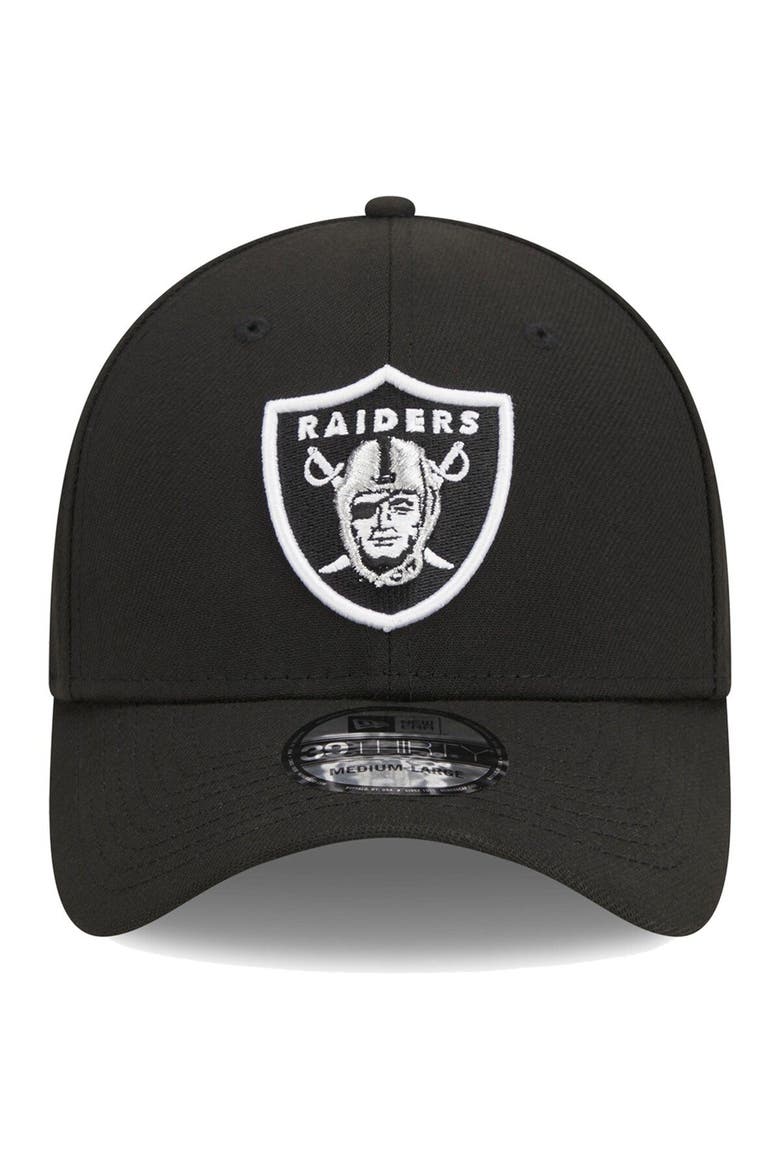 Men's New Era Black Las Vegas Raiders  Main 39THIRTY Flex Hat, Alternate, color, Black