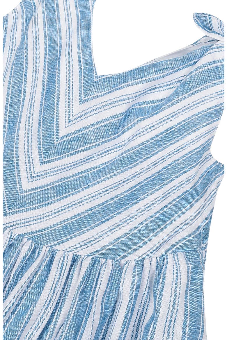 Girls' Sleeveless Bow Shoulder Swing Dress, Infant, Alternate, color, Blue Variegated Stripe