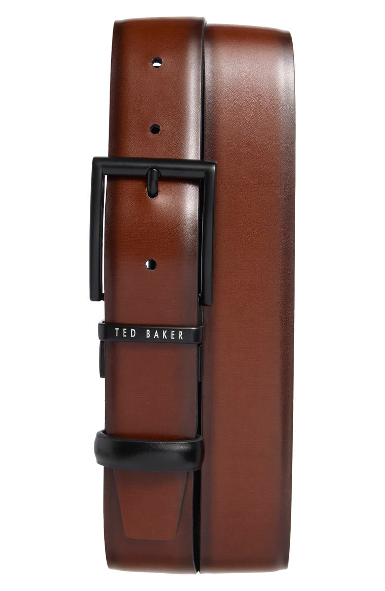 Ted Baker London Reversible Leather Dress Belt, Alternate, color, Black/ Cognac