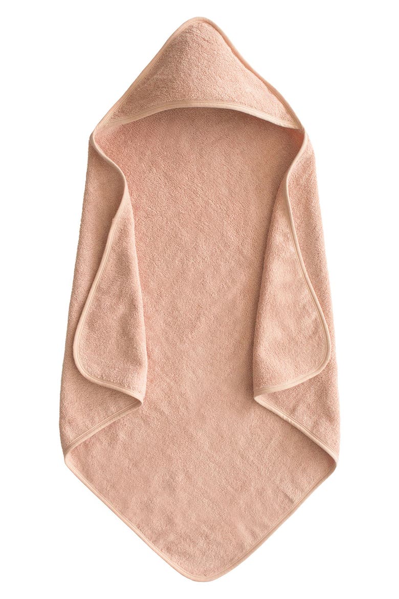 Hooded Organic Cotton Towel, Main, color, BLUSH