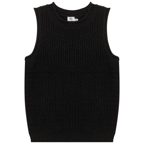 Boy Crochet Knit Sleeveless Vest