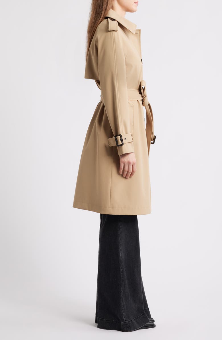 BCBG Belted Trench Coat, Alternate, color, Camel