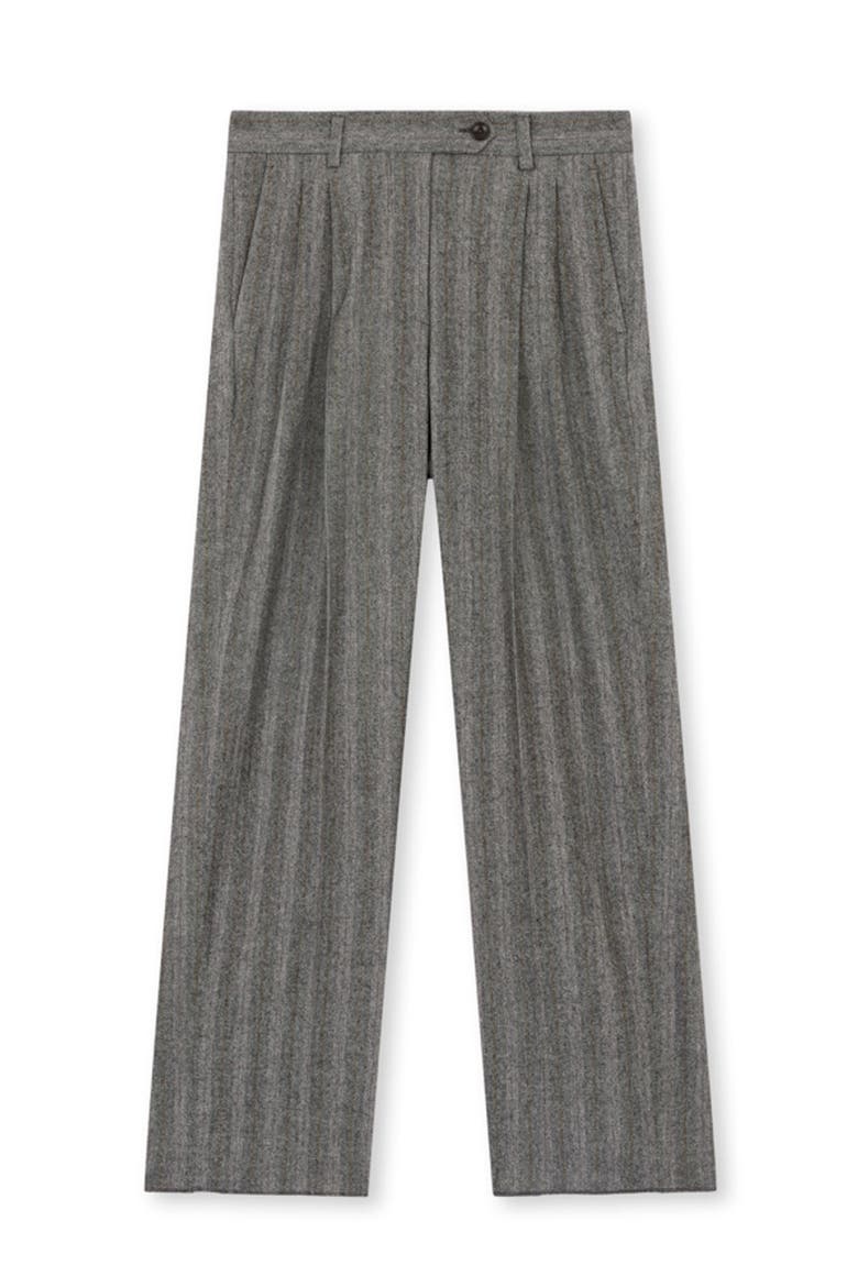 Jem Pinstripe Virgin Wool Pences Trousers, Main, color, MELANGE
