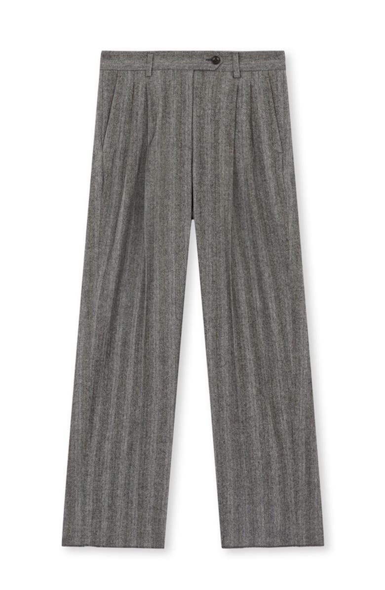 Fortela Jem Pinstripe Virgin Wool Pences Trousers, Main, color, Melange