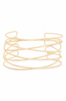 NORDSTROM RACK Crisscross Beaded Cuff Bracelet