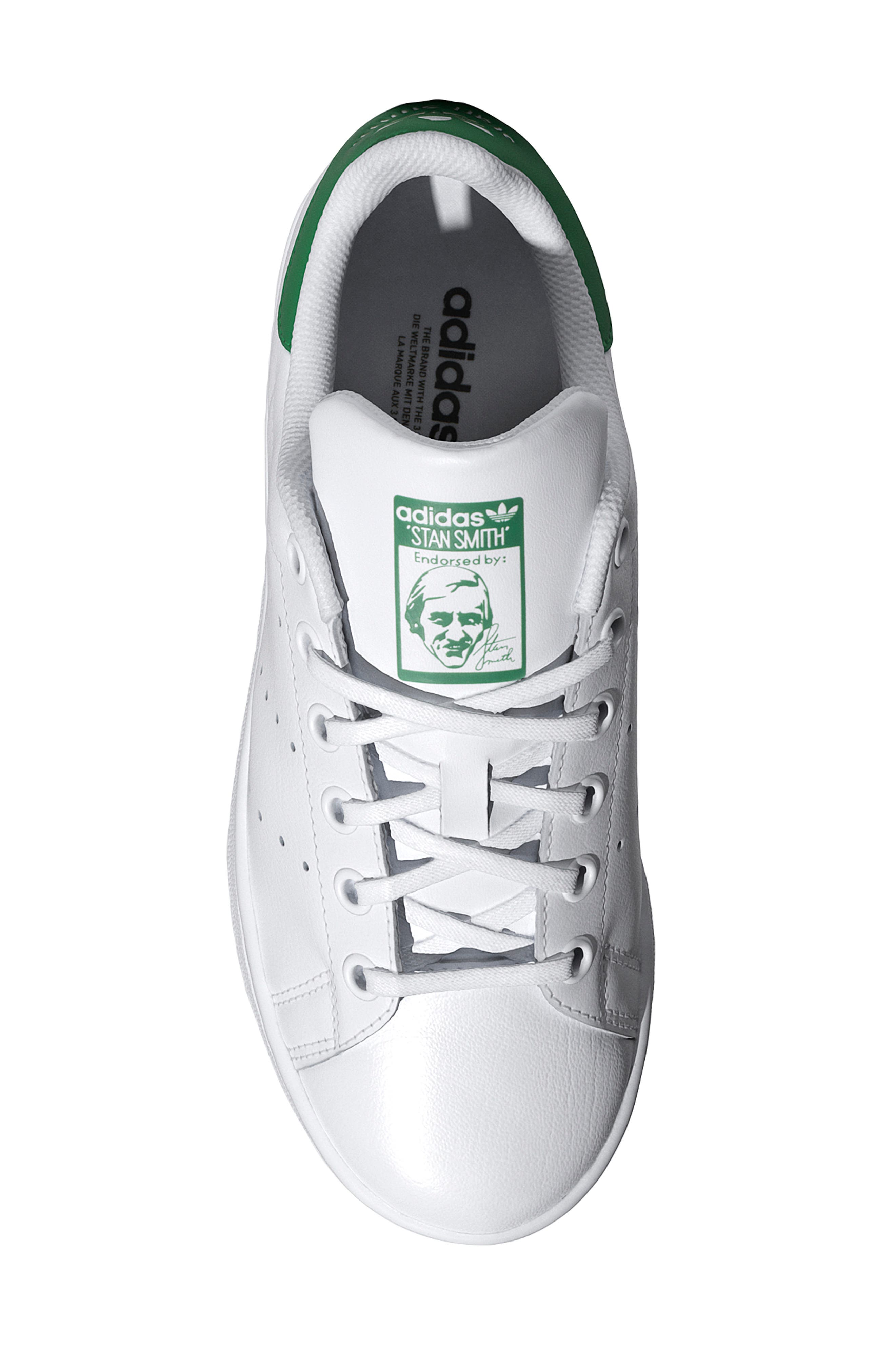Kids' Stan Smith Sneaker, Alternate, color, FOOTWEAR WHITE/ GREEN