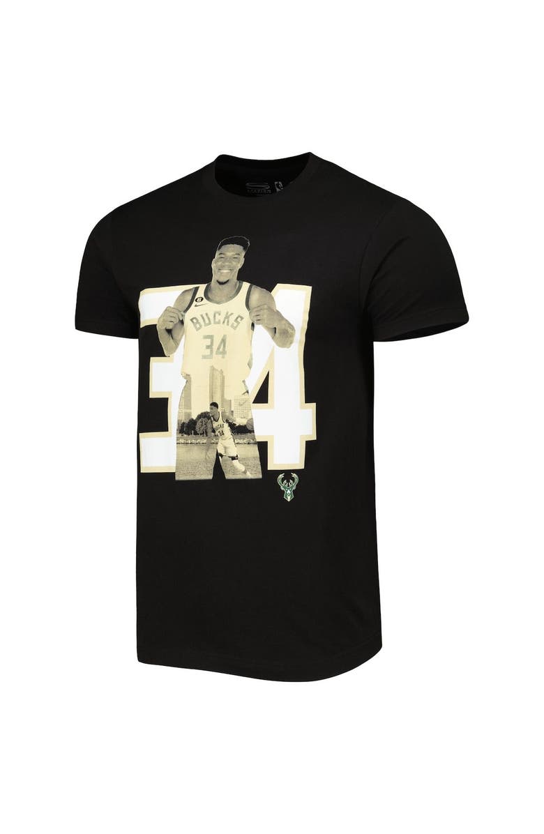 Stadium Essentials Men's Stadium Essentials Giannis Antetokounmpo Black Milwaukee Bucks Player Metro T-Shirt, Alternate, color, Black