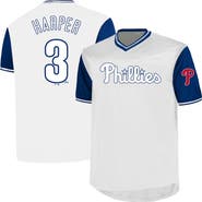 PROFILE Men's Profile Bryce Harper White Philadelphia Phillies Big & Tall Name & Number Birdeye V-Neck T-Shirt
