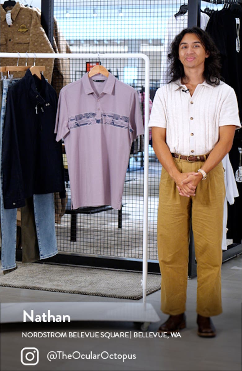 Papaya Grove Chest Stripe Polo, sales video thumbnail