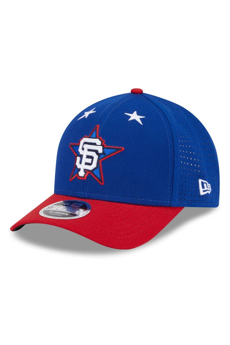 Men's New Era Blue/Red  San Francisco Giants 2025 MLB All-Star Game Workout 9FORTY M-Crown Adjustable Hat, Alternate, color, Blue