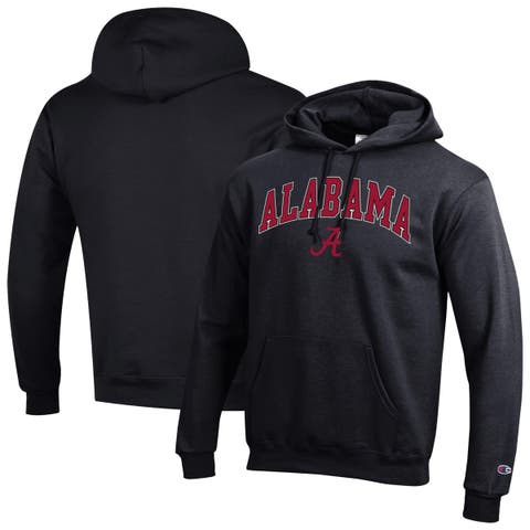 Men's Champion  Black Alabama Crimson Tide Arch Over Logo Pullover Hoodie
