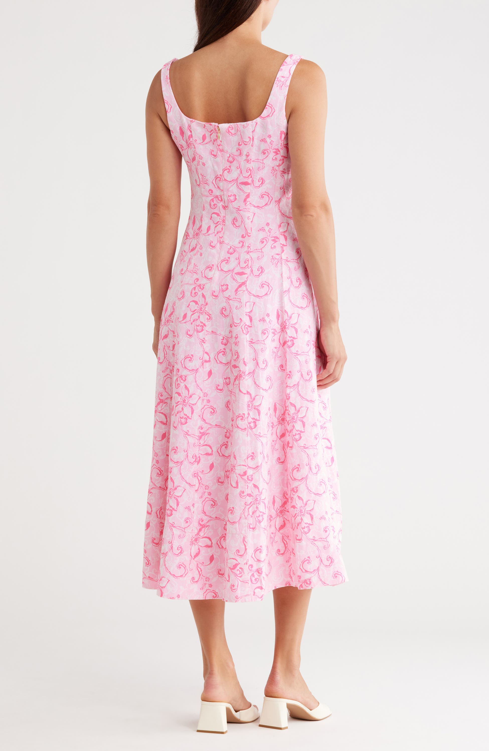 Calina Floral Cotton Jersey Fit & Flare Dress