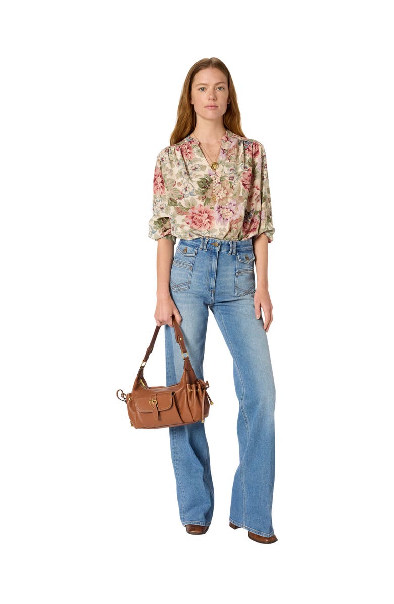 GERARD DAREL Armande Floral Print Blouse, Alternate, color, Natural