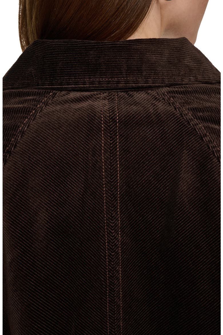 Corduroy Raglan Sleeve Bubble Jacket, Alternate, color, ESPRESSO