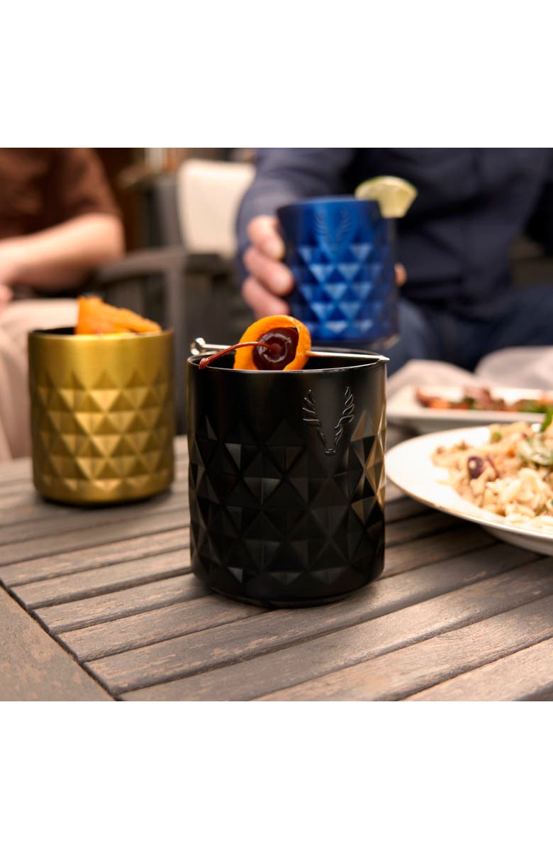 Viski Paragon Stainless Steel Rocks Tumbler, Alternate, color, Obsidian