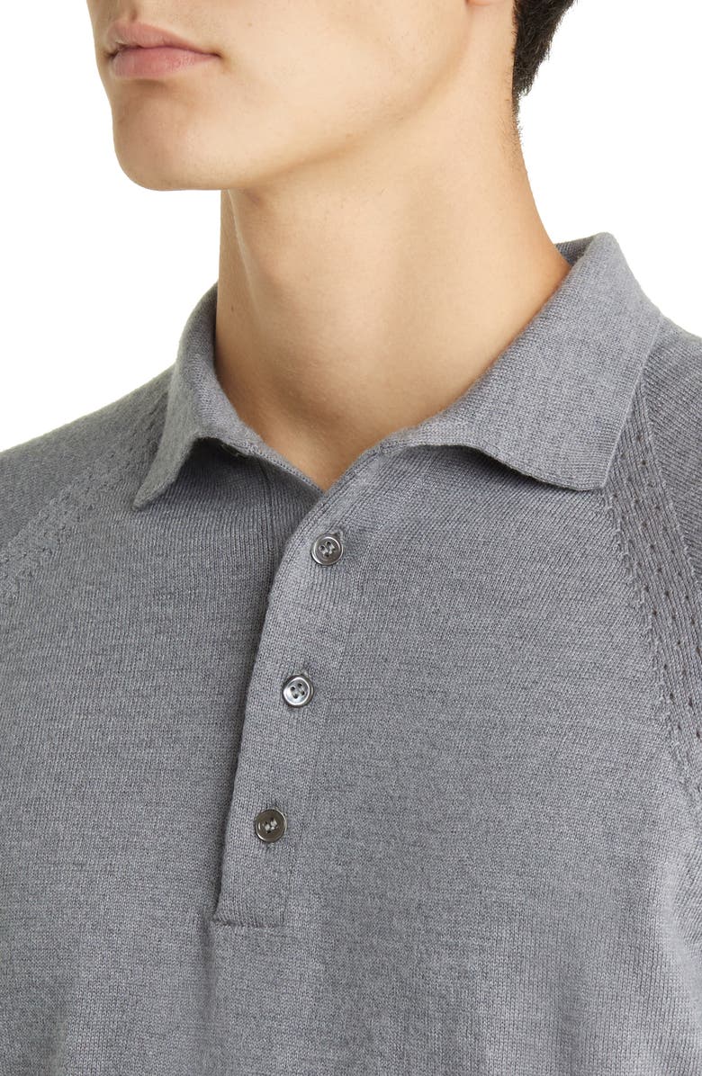 PEREGRINE Beauford Long Sleeve Wool Polo Sweater, Alternate, color,