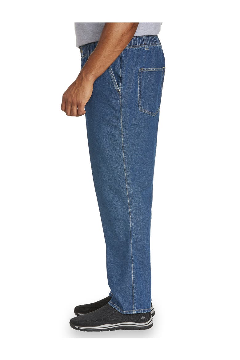 Big & Tall Full-Elastic Waist Jeans, Alternate, color, MED STONEWASH