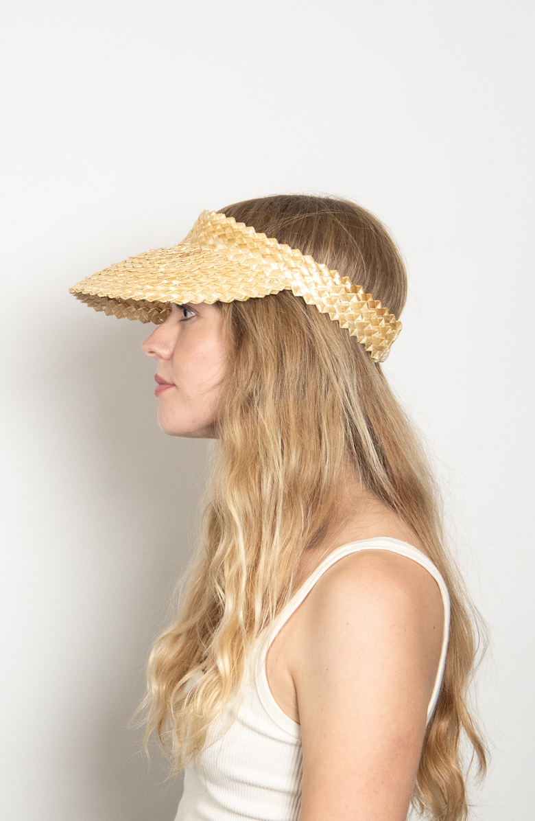 W Y E T H Effie Straw Visor, Alternate, color, Natural