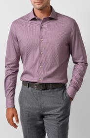 David Donahue Check Knit Sport Shirt