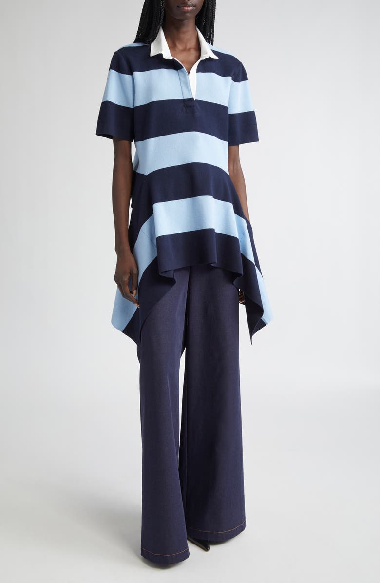 MONSE Stripe Cascade Rugby Polo, Alternate, color,