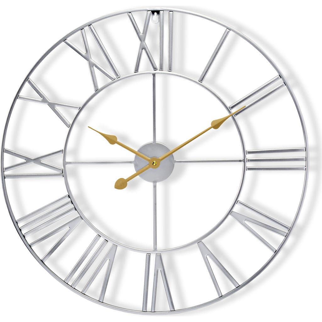 Sorbus 16-inch Roman Numeral Wall Clock In Silver