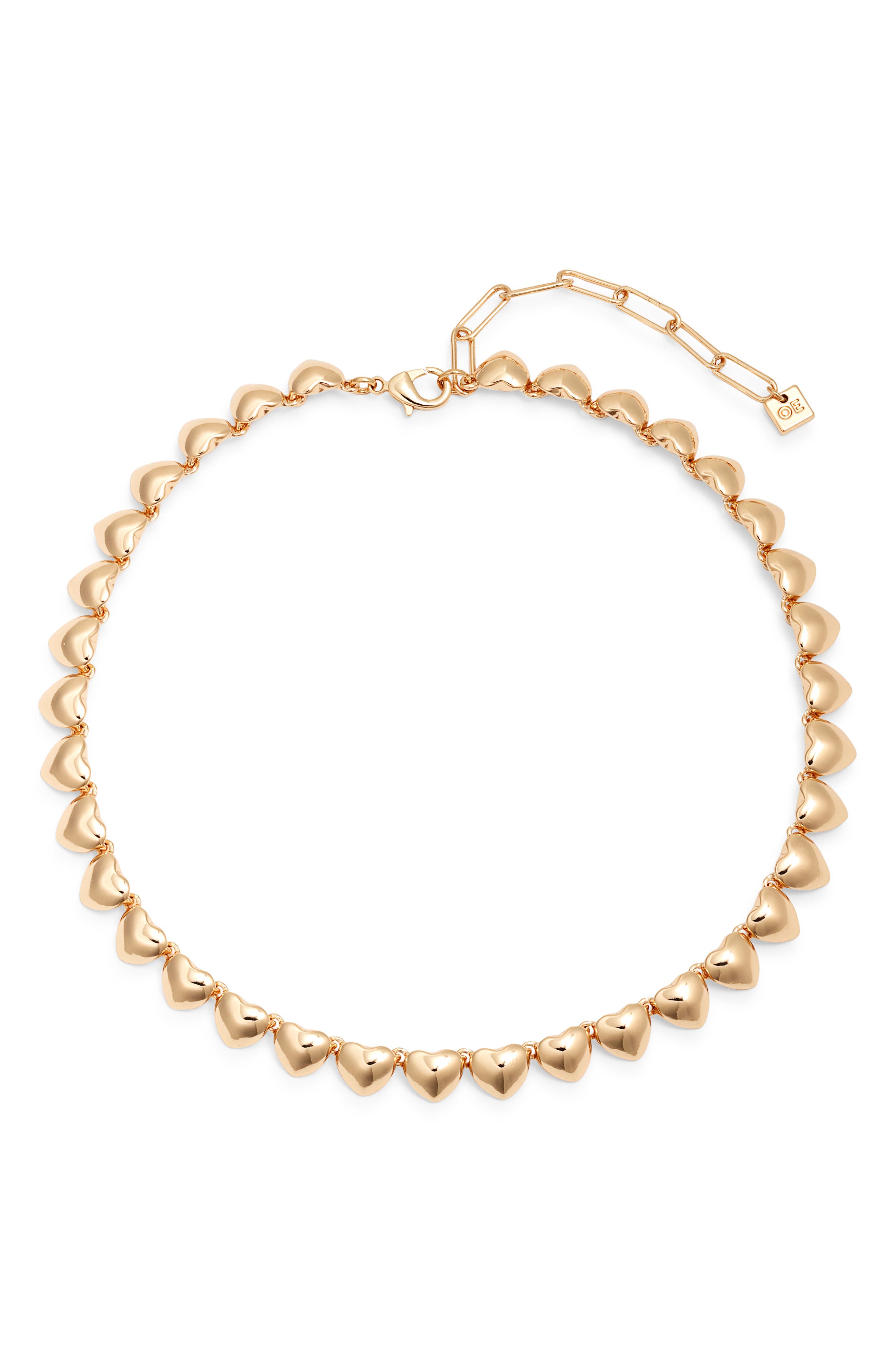 Open Edit Puffy Heart Collar Necklace