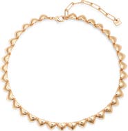 Open Edit Puffy Heart Collar Necklace