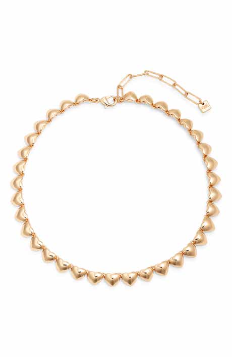 Open Edit Puffy Heart Collar Necklace