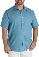 Synrgy by DXL Big & Tall Micro Dobby Patterned Sport Shirt