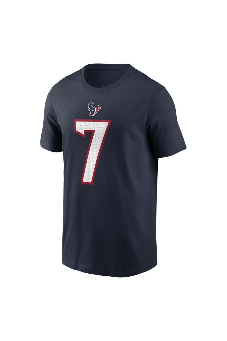 Men's Nike C.J. Stroud Navy Houston Texans 2023 NFL Draft First Round Pick Player Name & Number T-Shirt, Alternate, color, Navy