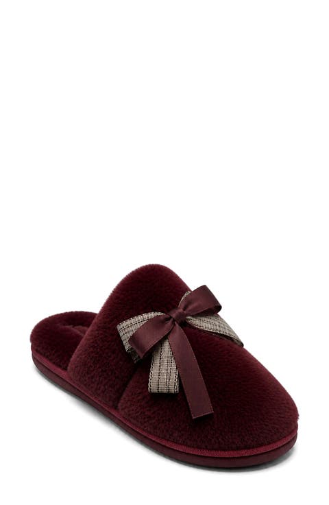 Butterfly Faux Fur Scuff Slipper