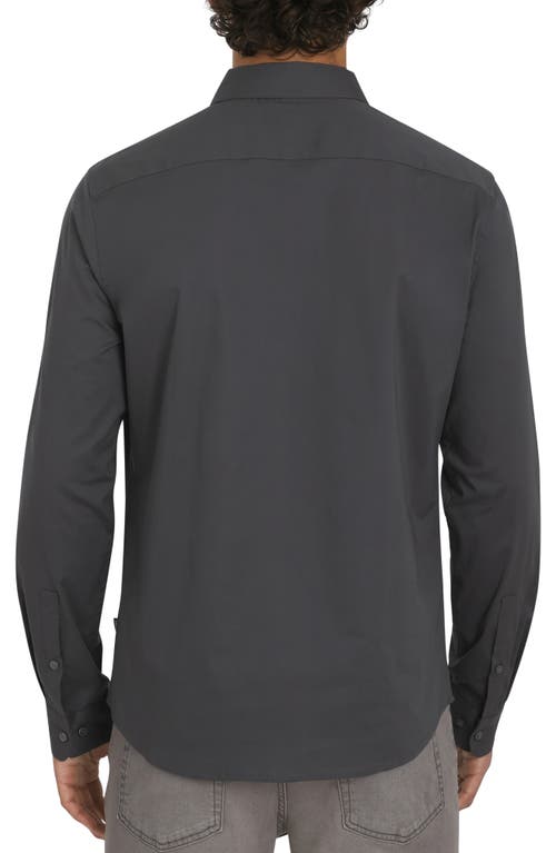 Dkny Sportswear Johnson Stretch Cotton Button-up Shirt In Gray