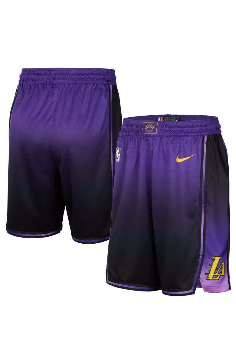Nike Men's Nike Purple Los Angeles Lakers 2024/25 City Edition Swingman Shorts, Main, color, 