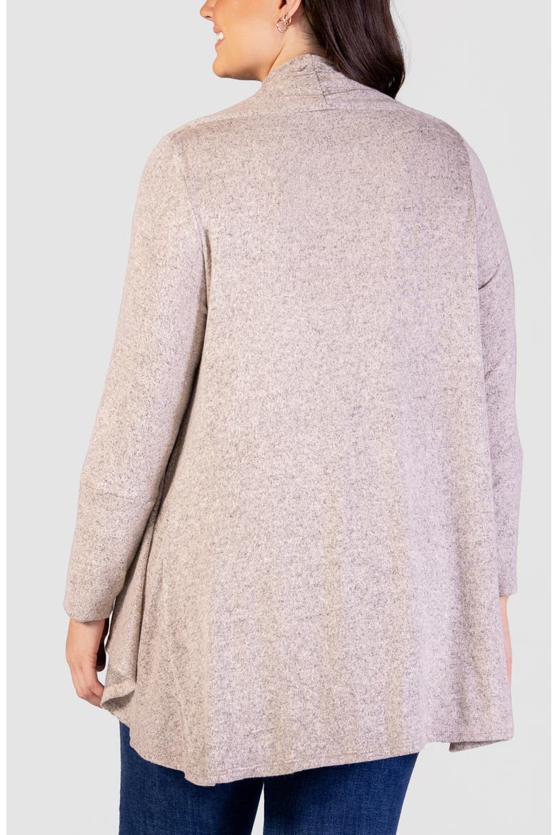 Open Front Waterfall Cardigan, Alternate, color, OATMEAL