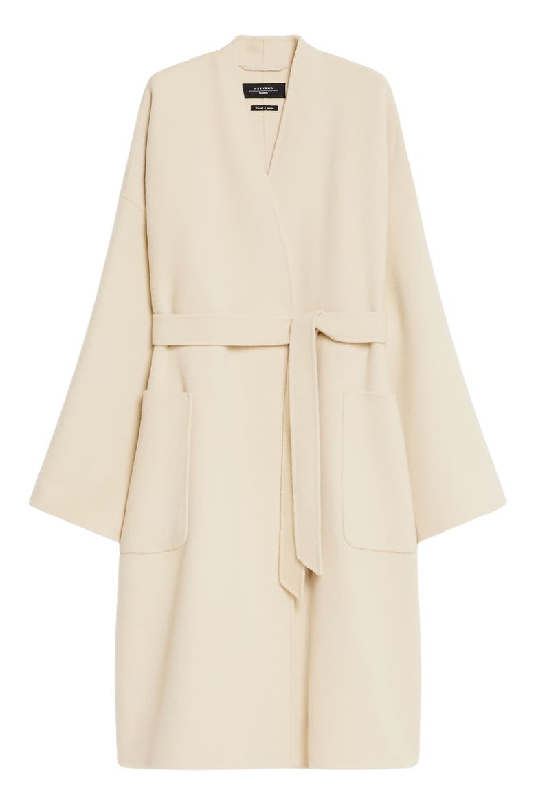 Eris Virgin Wool Wrap Coat, Alternate, color, SAND