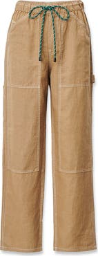 rag & bone Atlas Linen Drawstring Carpenter Pants