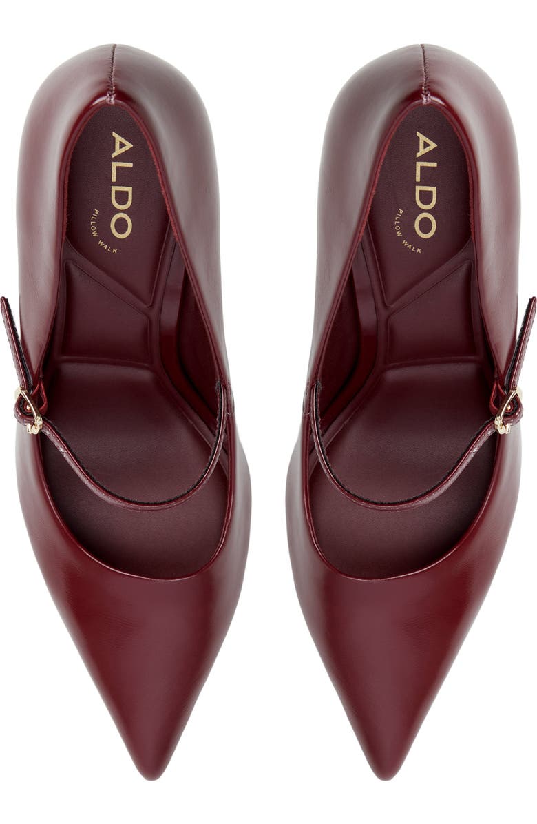 ALDO Eledeladar Pointed Toe Mary Jane Pump, Alternate, color, Burgundy
